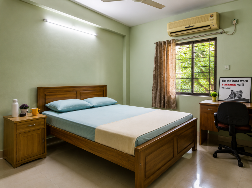 Air-conditioned cabin- private recovery with a premium bed