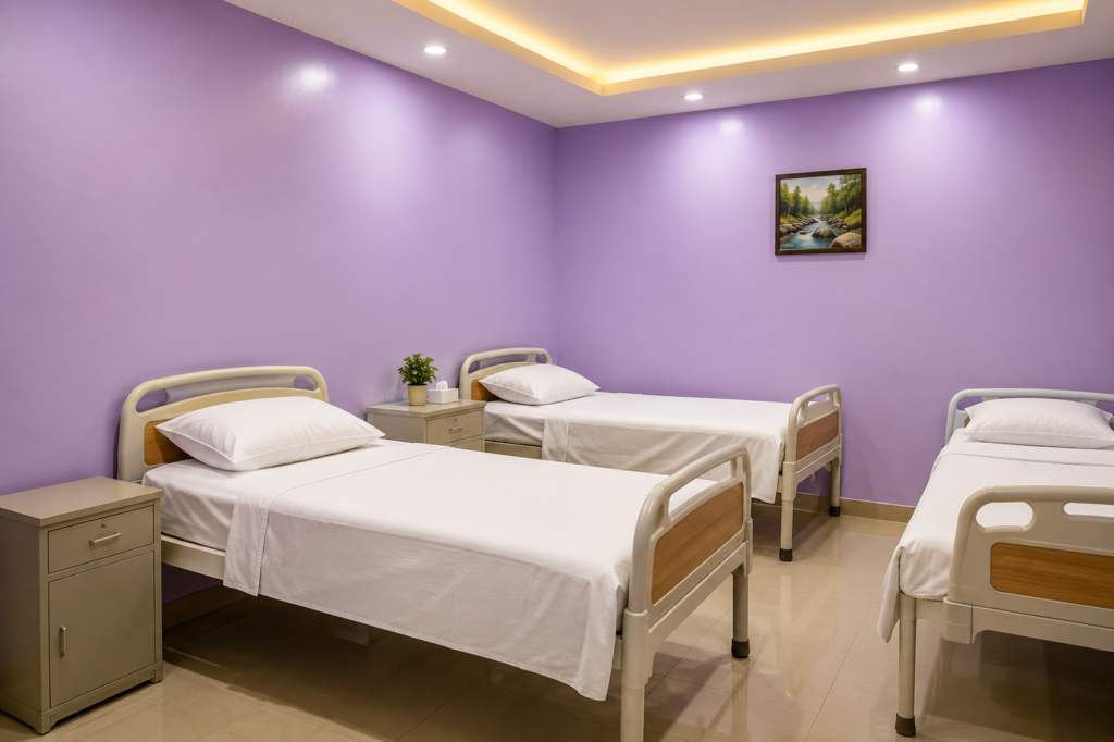 Shared room- supportive recovery with upgraded medical beds.