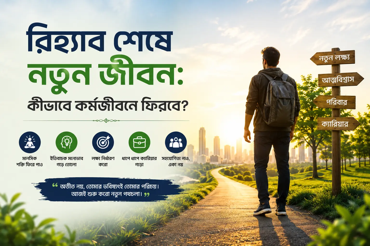 রিহ্যাব শেষে নতুন জীবন, কীভাবে কর্মজীন শুরু করবেন
